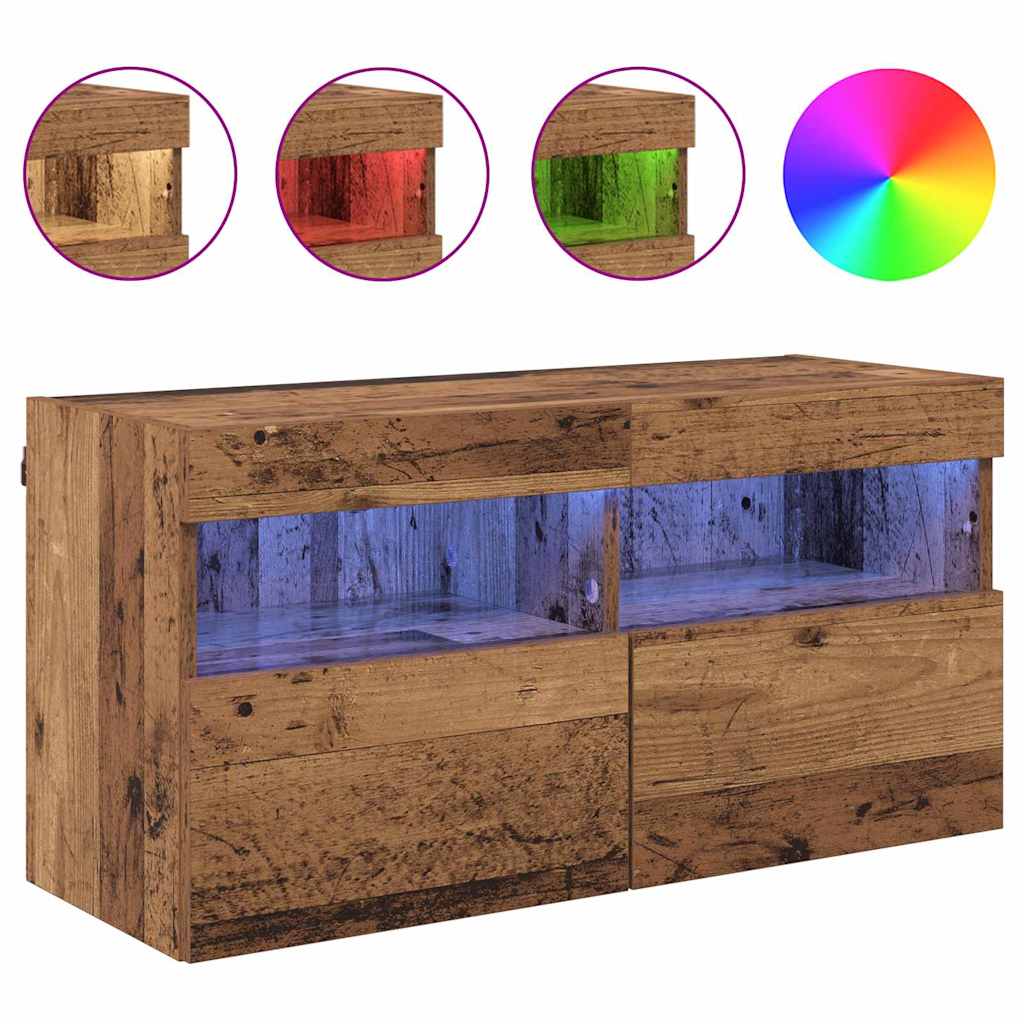 TV Wall Cabinet Old Wood 80 x 30 x 40 cm Engineered Wood