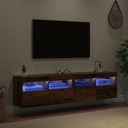 TV Wall Cabinets 2 pcs Old Wood 80 x 30 x 40 cm Engineered Wood