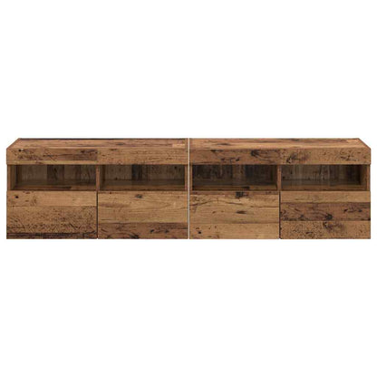 TV Wall Cabinets 2 pcs Old Wood 80 x 30 x 40 cm Engineered Wood