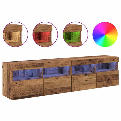 TV Wall Cabinets 2 pcs Old Wood 80 x 30 x 40 cm Engineered Wood