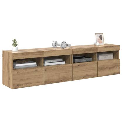 TV Wall Cabinets with LED 2 pcs Artisan Oak 80 x 30 x 40 cm