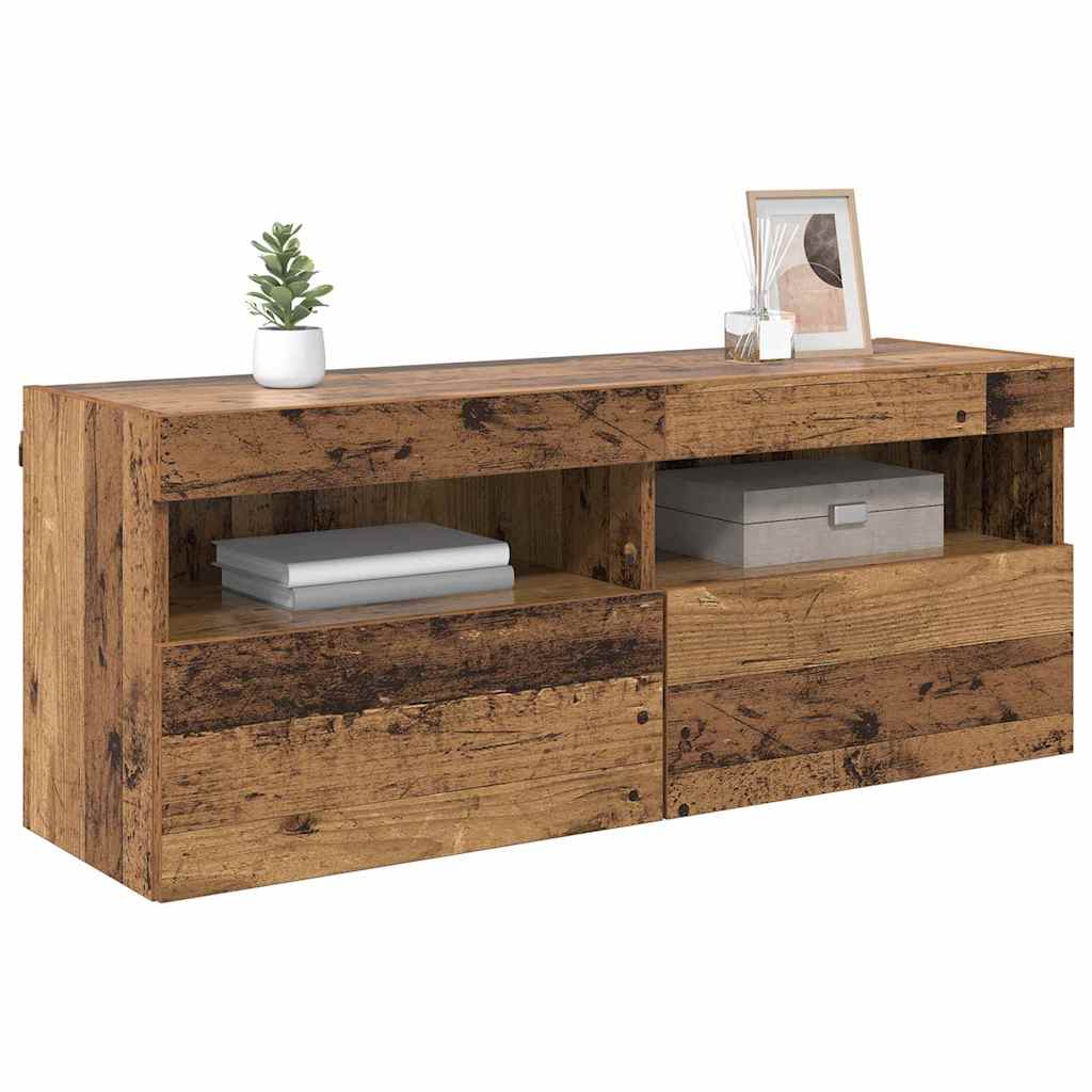 TV Wall Cabinet Old Wood 100 x 30 x 40 cm Engineered Wood