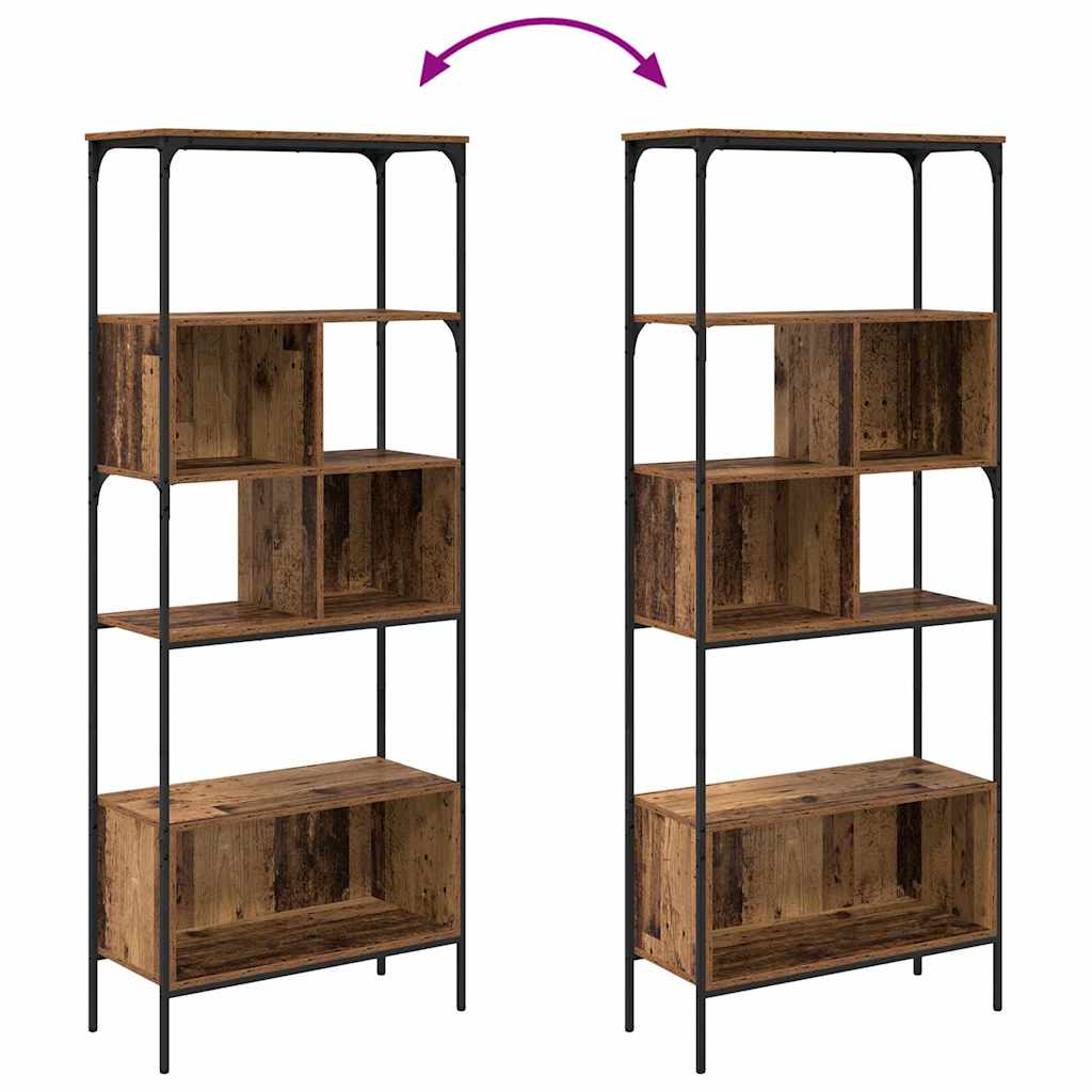 Bookcase Old Wood 76 x 33 x 188.5 cm Engineered Wood