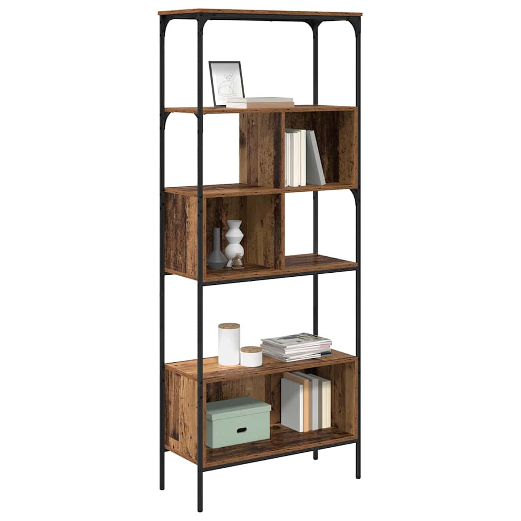 Bookcase Old Wood 76 x 33 x 188.5 cm Engineered Wood