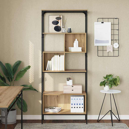 Bookcase Artisan Oak 76 x 33 x 188.5 cm Engineered Wood