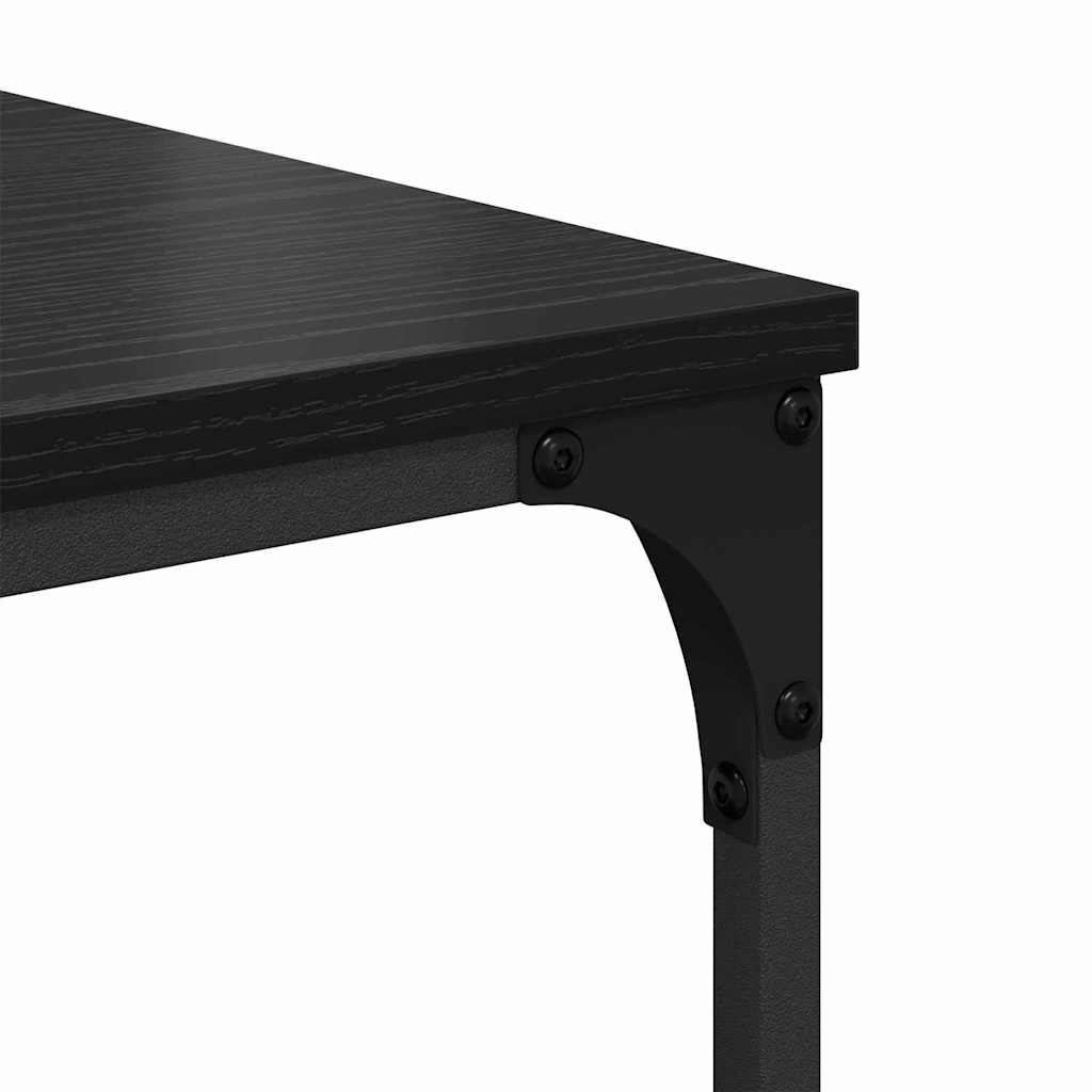 Bookcase Black Oak 76 x 33 x 188.5 cm Engineered Wood