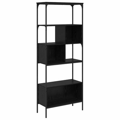 Bookcase Black Oak 76 x 33 x 188.5 cm Engineered Wood