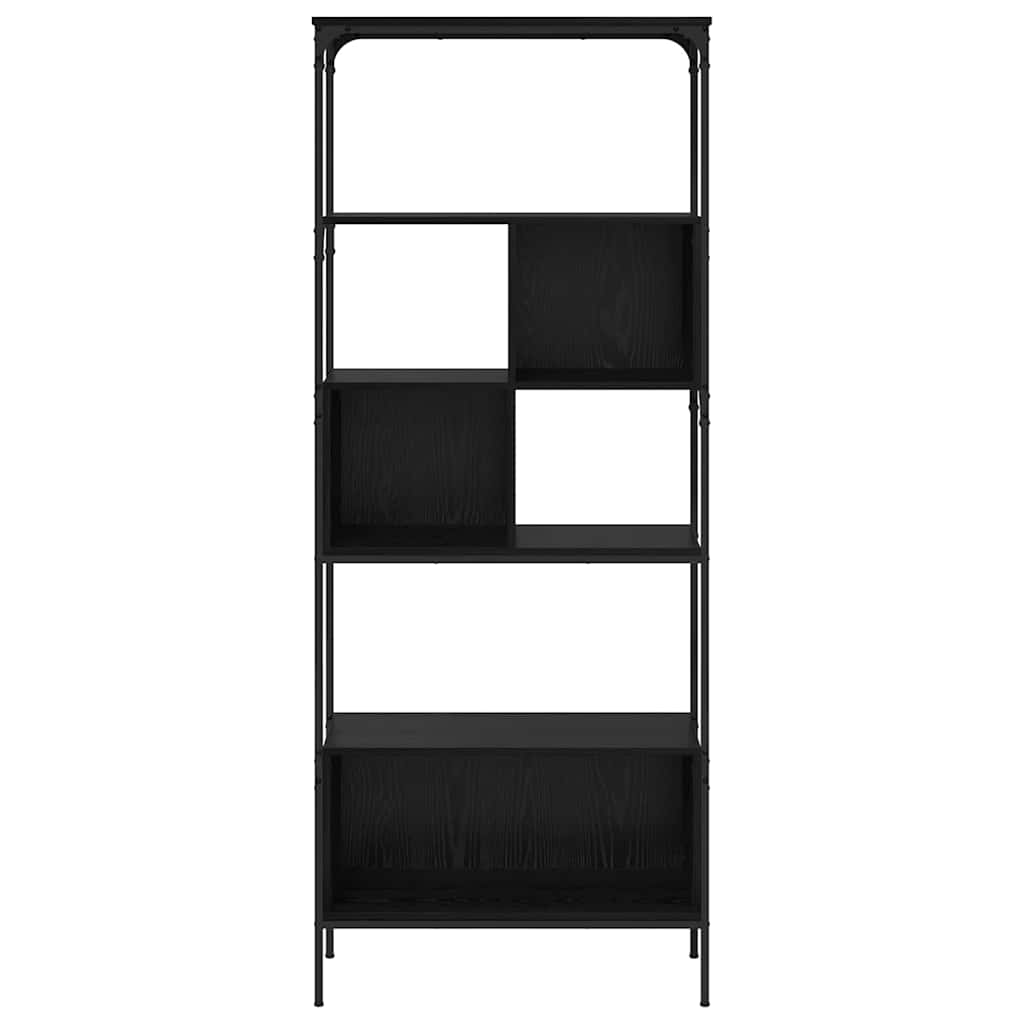Bookcase Black Oak 76 x 33 x 188.5 cm Engineered Wood