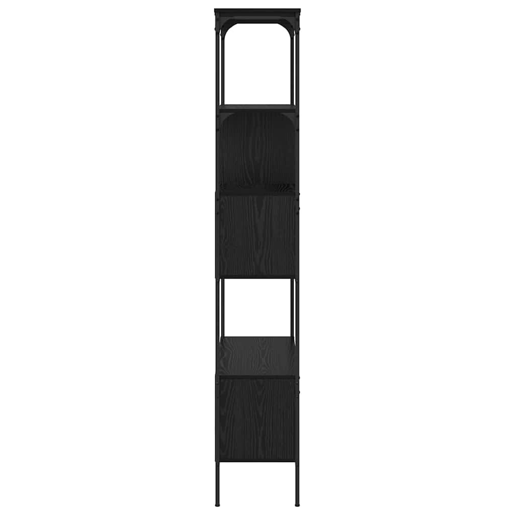 Bookcase Black Oak 76 x 33 x 188.5 cm Engineered Wood