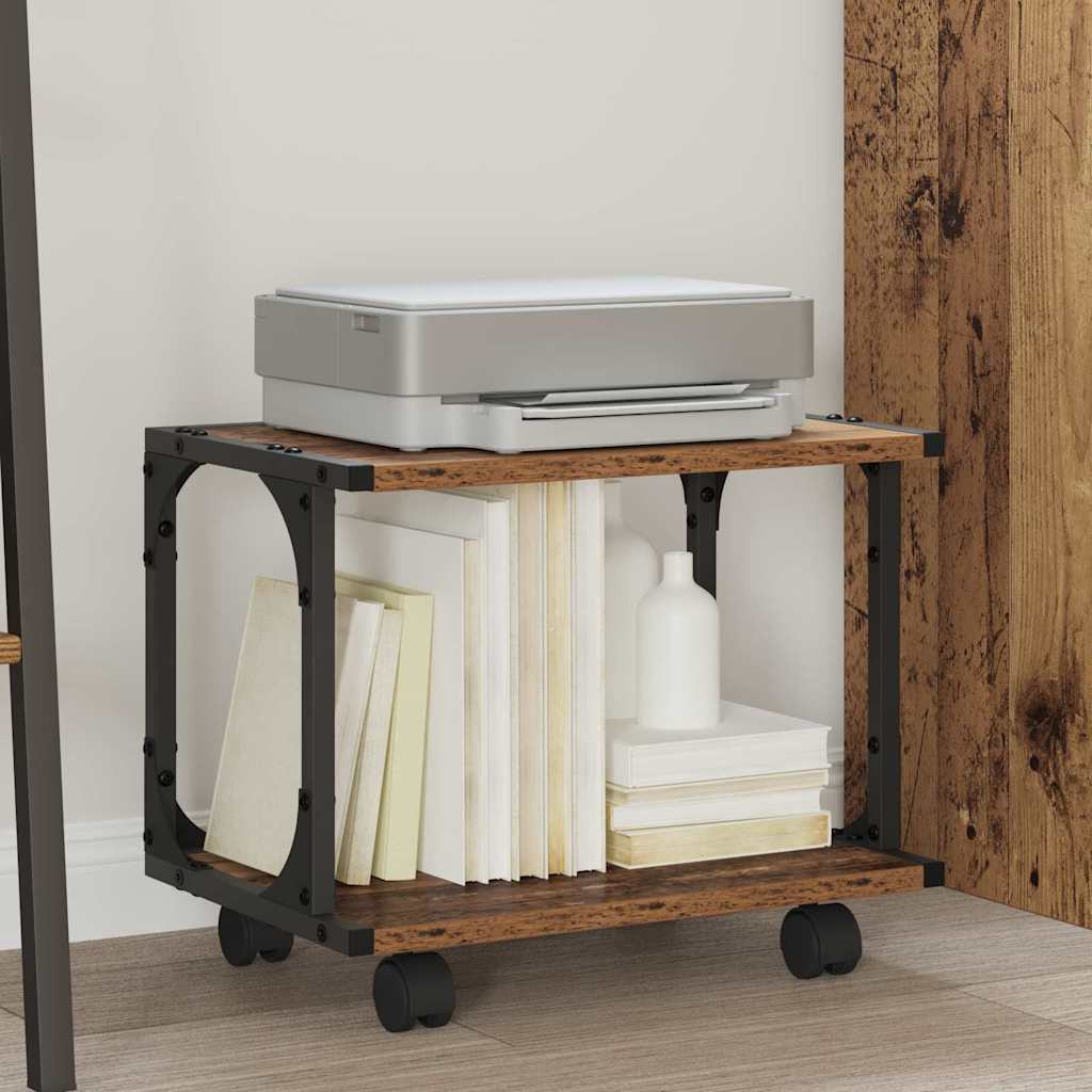 Printer Stand Old Wood 41 x 28 x 33.5 cm Engineered Wood