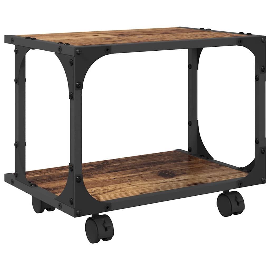 Printer Stand Old Wood 41 x 28 x 33.5 cm Engineered Wood