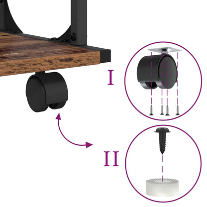 Printer Stand Old Wood 41 x 28 x 33.5 cm Engineered Wood