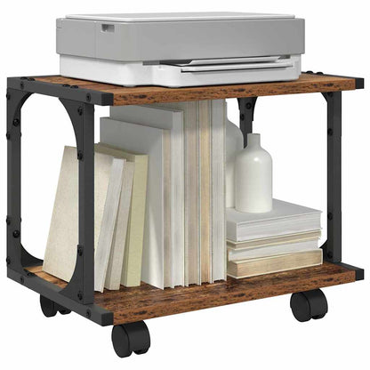 Printer Stand Old Wood 41 x 28 x 33.5 cm Engineered Wood