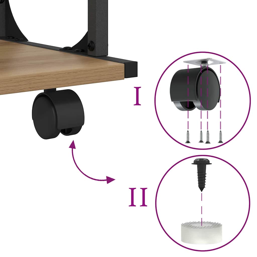 Printer Stand Artisan Oak 41 x 28 x 33.5 cm Engineered Wood