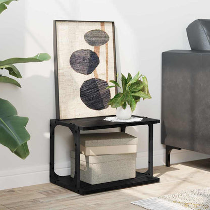 Printer Stand Black Oak 41 x 28 x 33.5 cm Engineered Wood