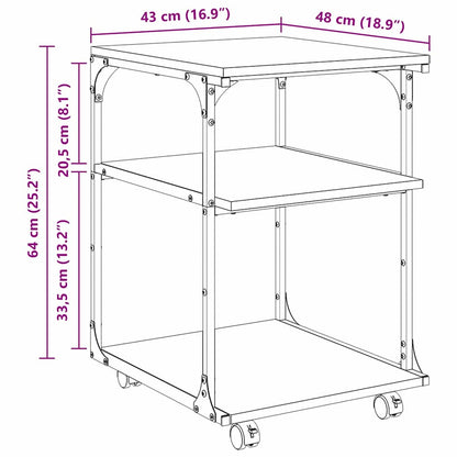 Printer Stand Old Wood 43 x 48 x 64 cm Engineered Wood
