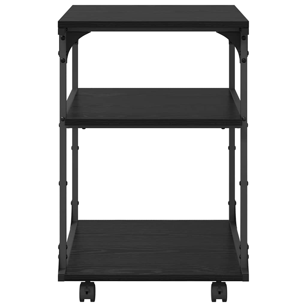 Printer Stand Black Oak 43 x 48 x 64 cm Engineered Wood