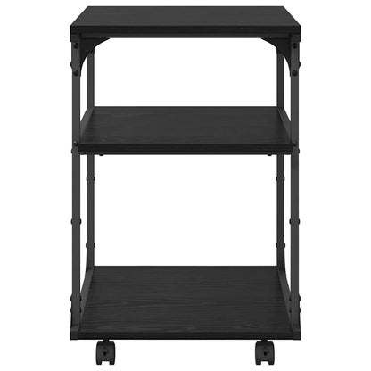Printer Stand Black Oak 43 x 48 x 64 cm Engineered Wood