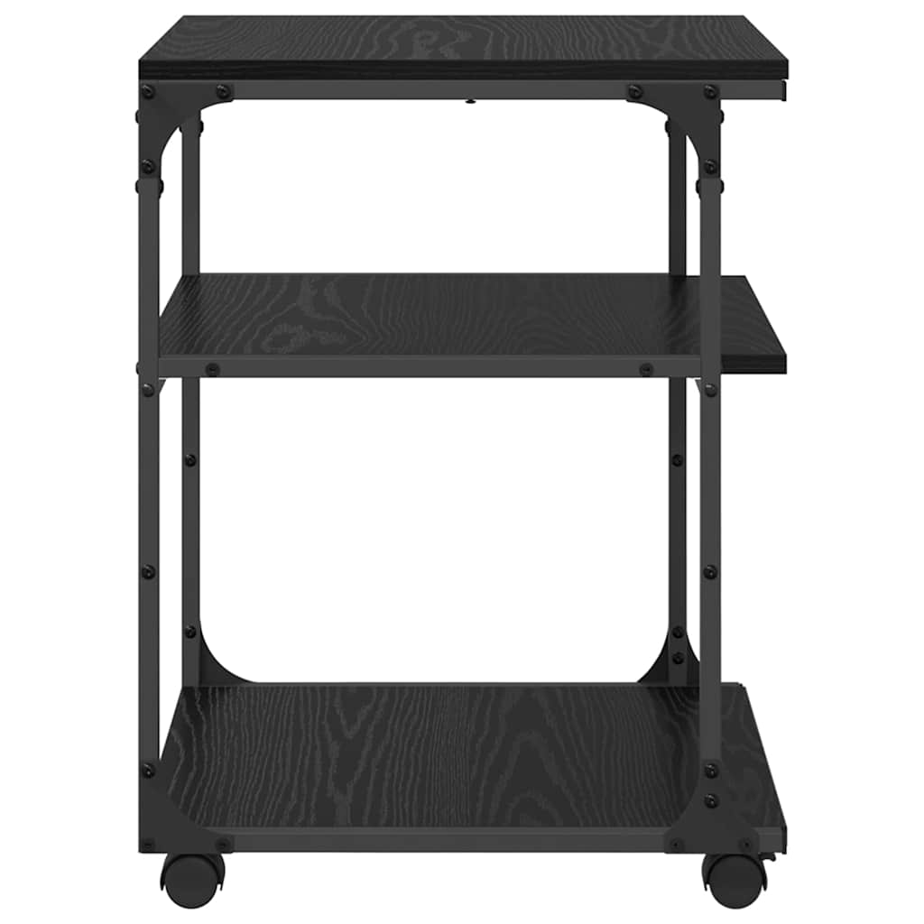 Printer Stand Black Oak 43 x 48 x 64 cm Engineered Wood