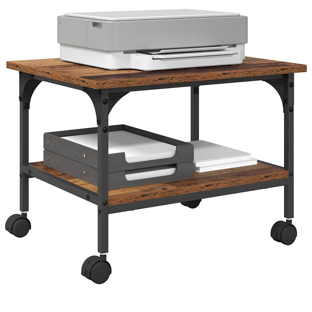 Printer Stand Old Wood 50 x 40 x 38 cm Engineered Wood