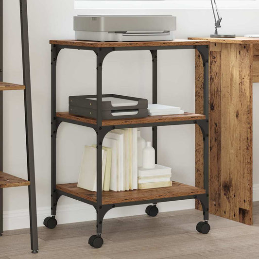 Printer Stand Old Wood 50 x 41 x 75 cm Engineered Wood