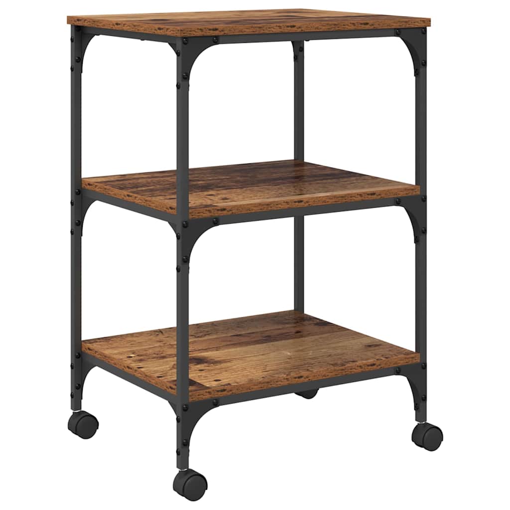 Printer Stand Old Wood 50 x 41 x 75 cm Engineered Wood