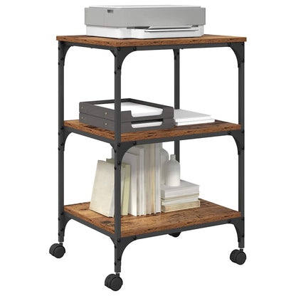 Printer Stand Old Wood 50 x 41 x 75 cm Engineered Wood