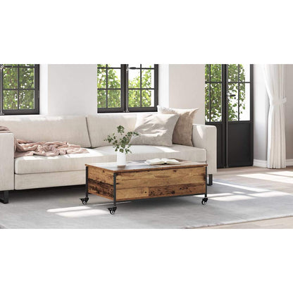 Coffee Table Old Wood 91 x 55 x 32 cm Engineered Wood