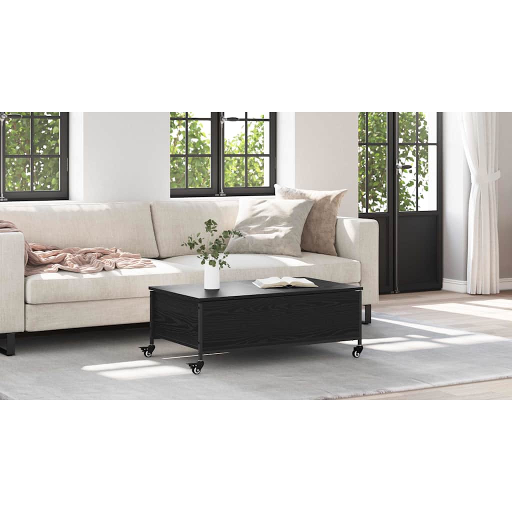 Coffee Table Black Oak 91 x 55 x 32 cm Engineered Wood