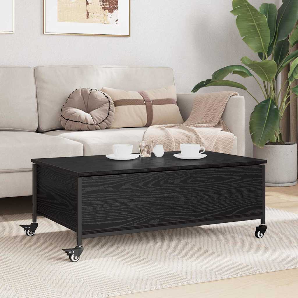 Coffee Table Black Oak 91 x 55 x 32 cm Engineered Wood