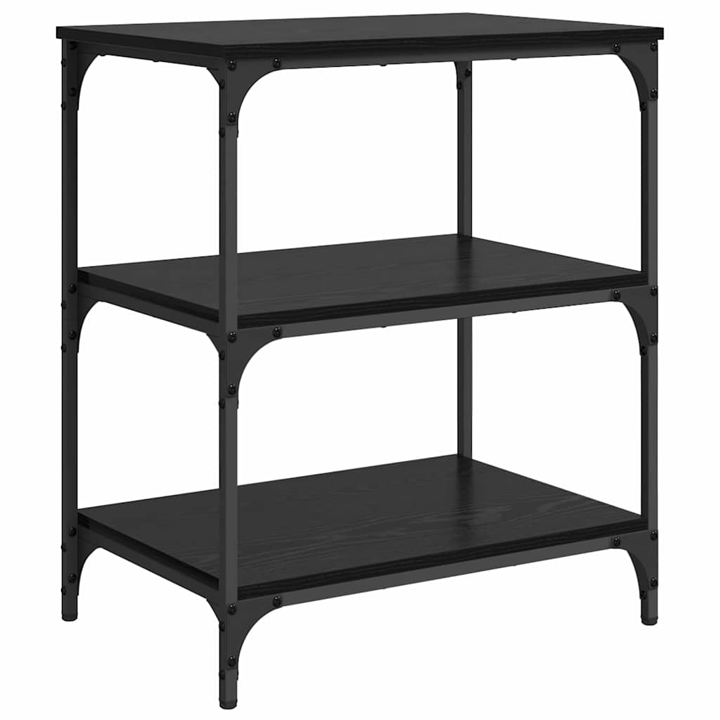 Kitchen Trolley Black Oak 60 x 41 x 76 cm Engineered Wood