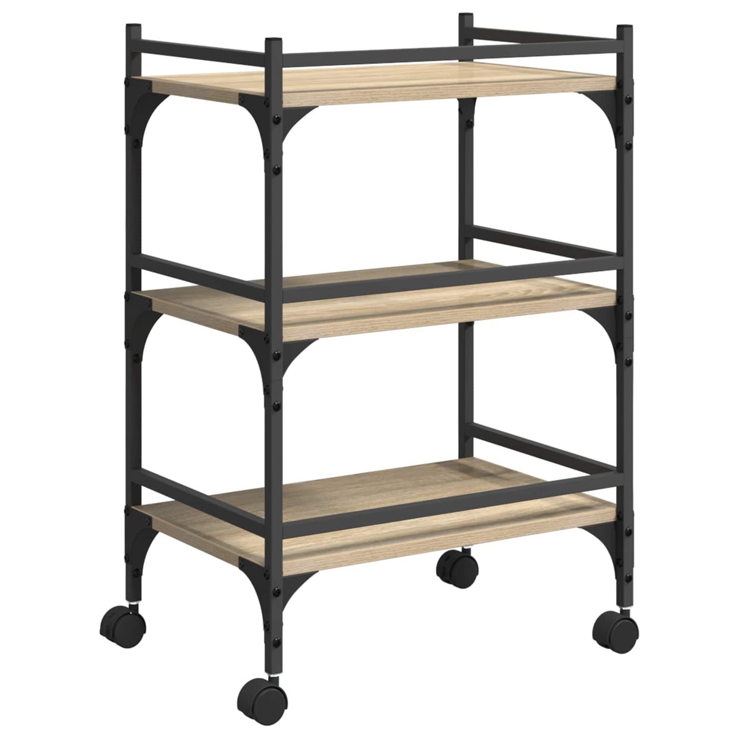 Kitchen Trolley Sonoma Oak 50 x 35 x 75.5 cm Engineered Wood