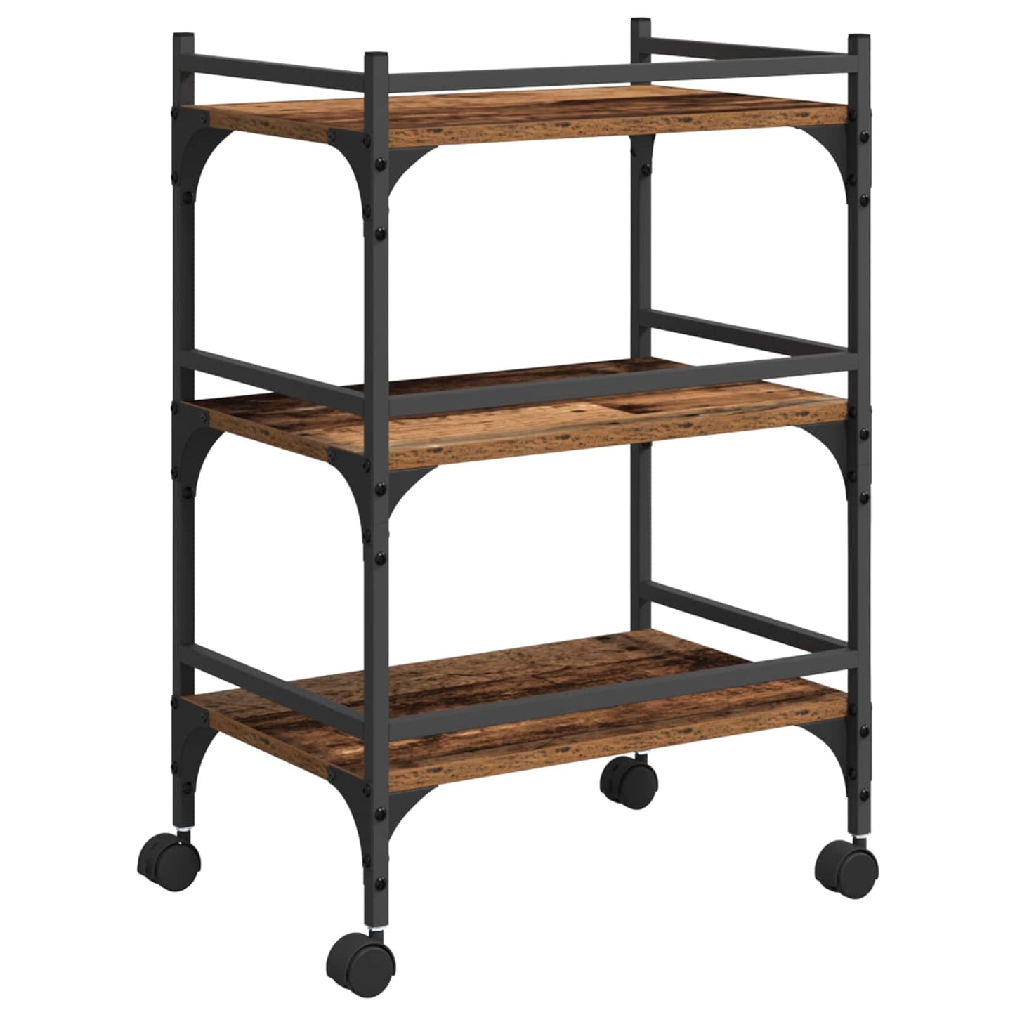 Kitchen Trolley Old Wood 50 x 35 x 75.5 cm Engineered Wood