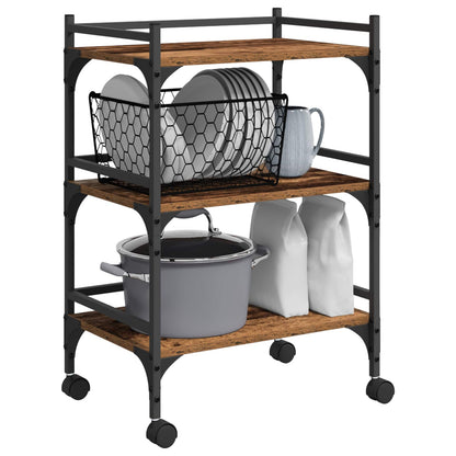 Kitchen Trolley Old Wood 50 x 35 x 75.5 cm Engineered Wood