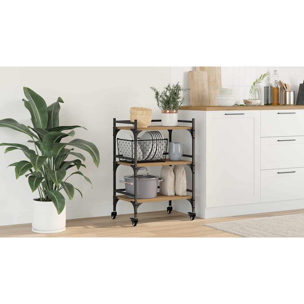 Kitchen Trolley Artisan Oak 50 x 35 x 75.5 cm Engineered Wood