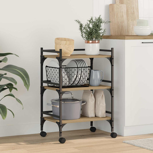 Kitchen Trolley Artisan Oak 50 x 35 x 75.5 cm Engineered Wood
