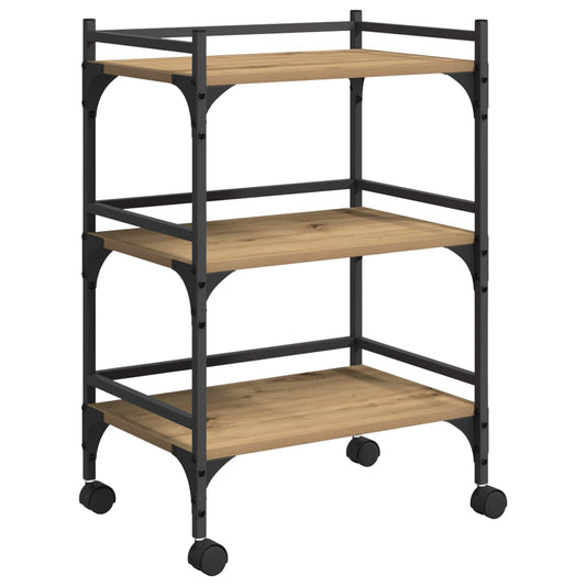 Kitchen Trolley Artisan Oak 50 x 35 x 75.5 cm Engineered Wood