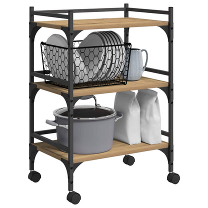 Kitchen Trolley Artisan Oak 50 x 35 x 75.5 cm Engineered Wood