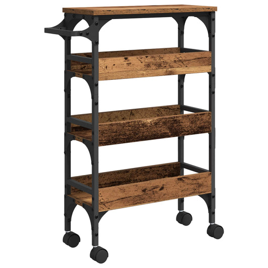 Kitchen Trolley Old Wood 53 x 20 x 76 cm Engineered Wood