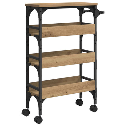 Kitchen Trolley Artisan Oak 53 x 20 x 76 cm Engineered Wood