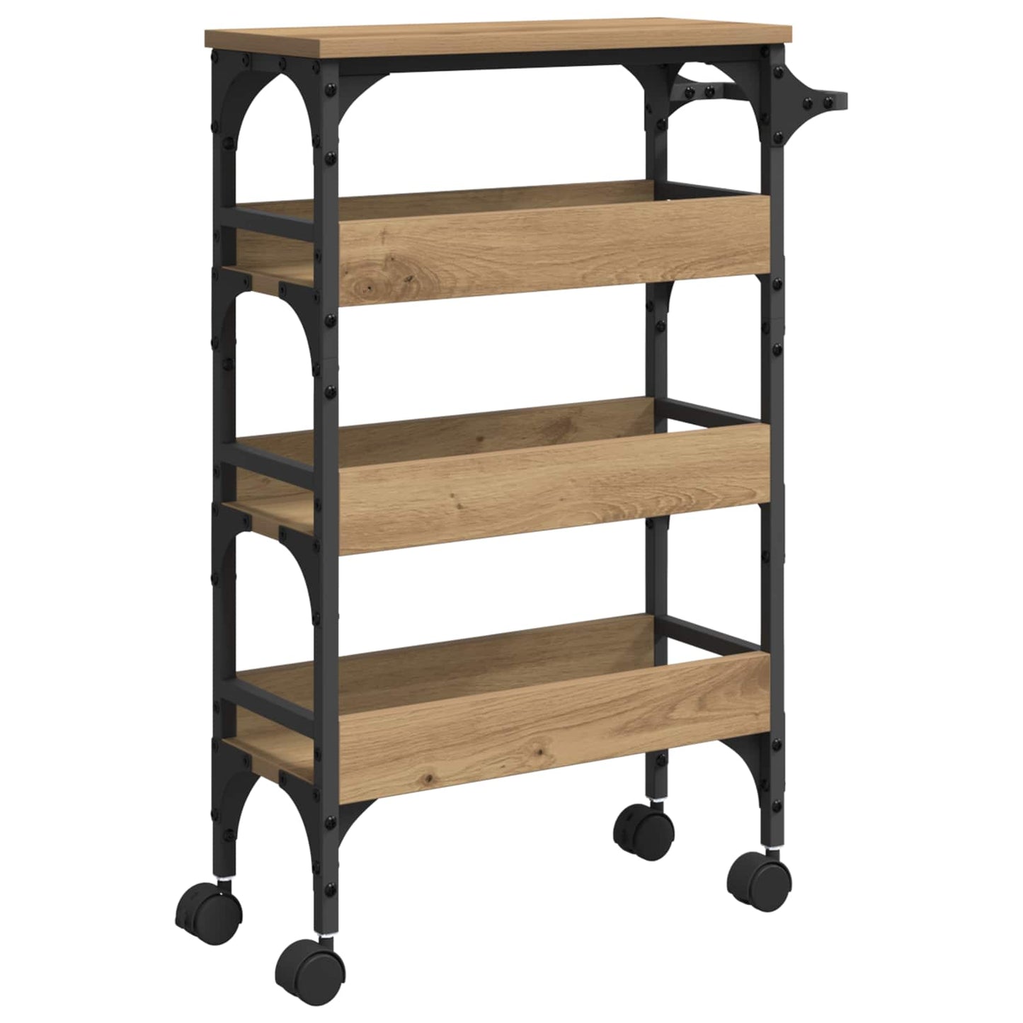 Kitchen Trolley Artisan Oak 53 x 20 x 76 cm Engineered Wood