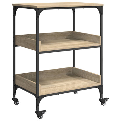 Kitchen Trolley Sonoma Oak 60 x 41 x 80.5 cm Engineered Wood