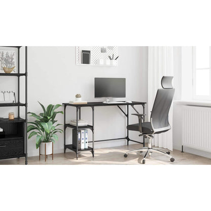 Desk Black Oak 120 x 50 x 75 cm Engineered Wood