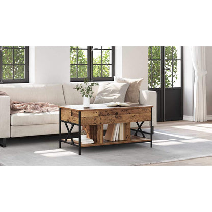 Coffee Table Old Wood 100 x 55 x 48.5 cm Engineered Wood
