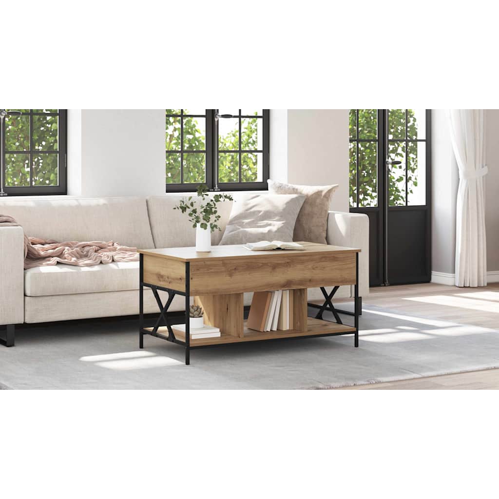 Coffee Table Artisan Oak 100 x 55 x 48.5 cm Engineered Wood