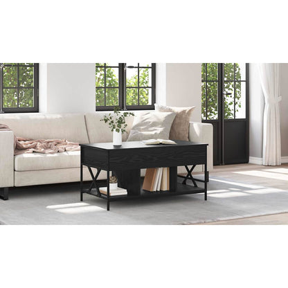Coffee Table Black Oak 100 x 55 x 48.5 cm Engineered Wood