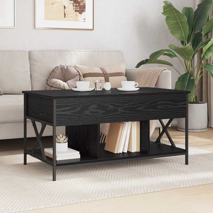 Coffee Table Black Oak 100 x 55 x 48.5 cm Engineered Wood
