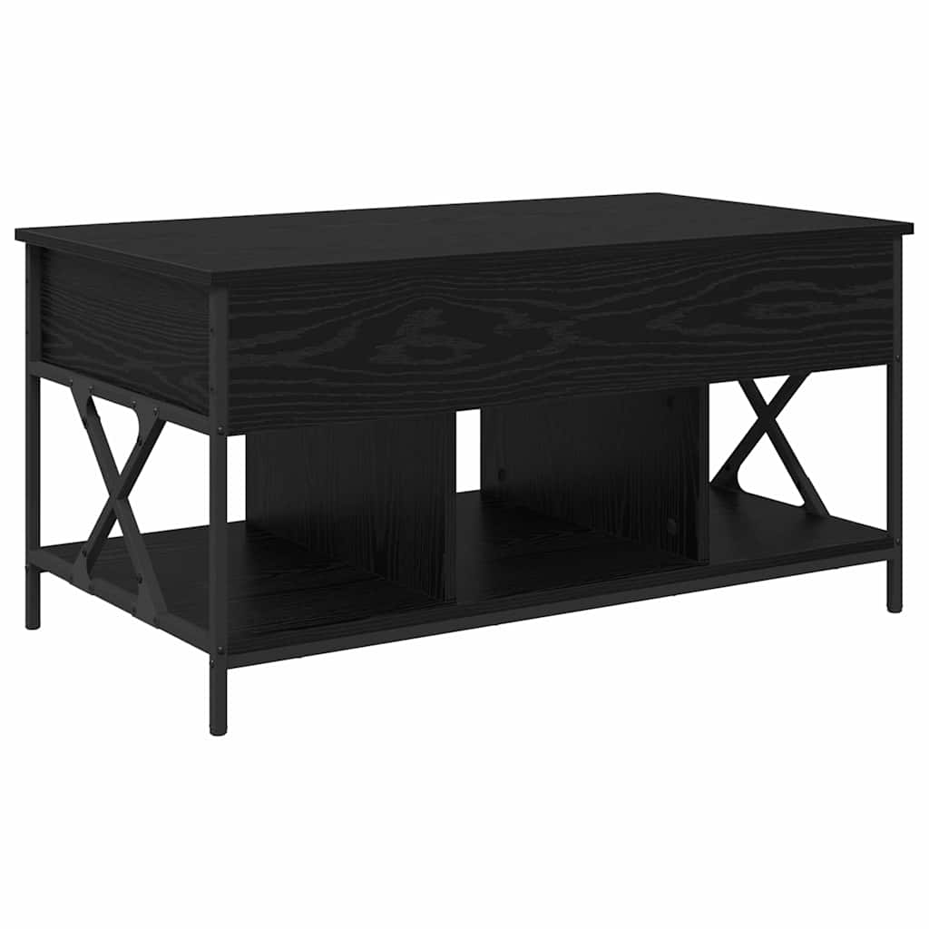 Coffee Table Black Oak 100 x 55 x 48.5 cm Engineered Wood