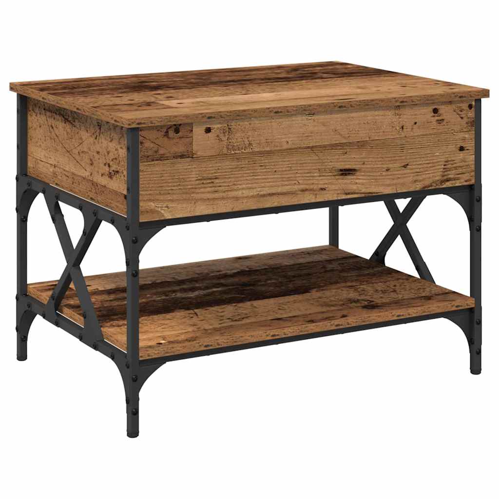 Coffee Table Old Wood 70 x 50 x 50 cm Engineered Wood