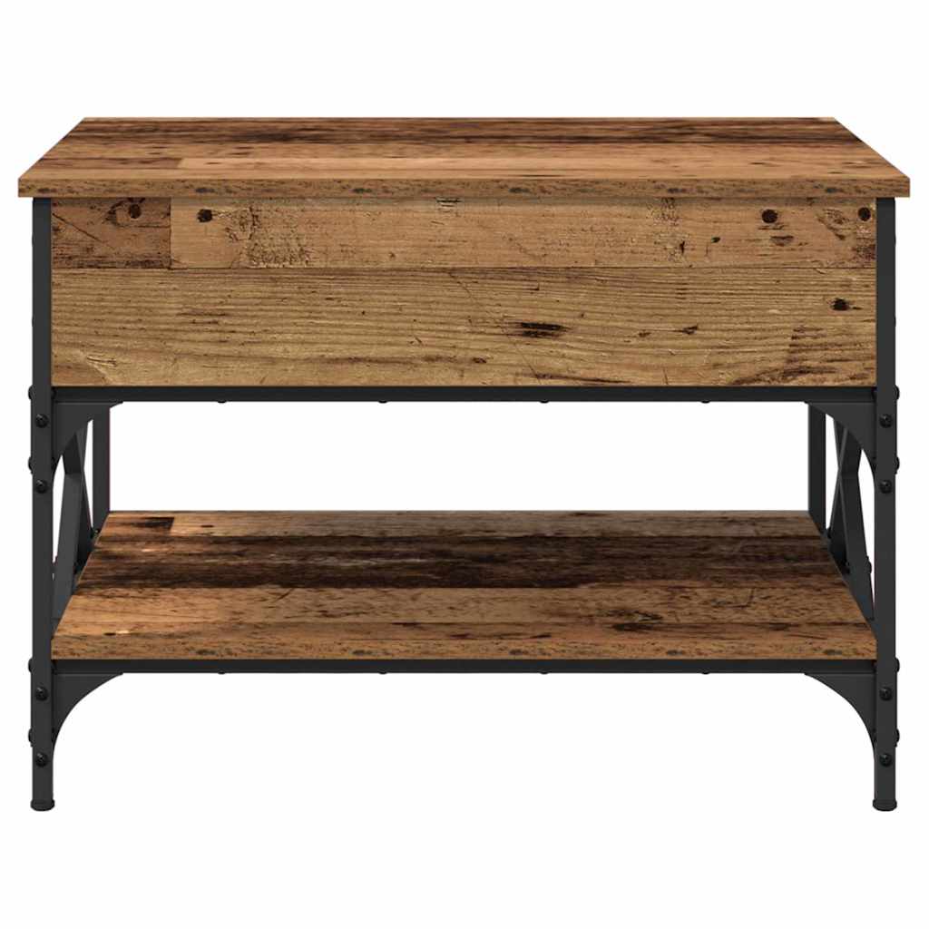 Coffee Table Old Wood 70 x 50 x 50 cm Engineered Wood